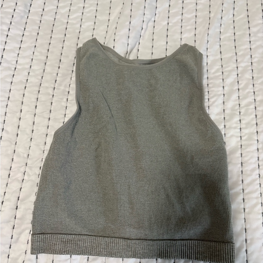 Ribbed Knit Tank Top for working out